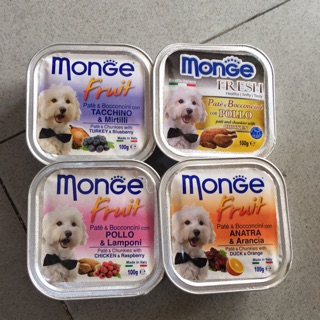 4 lon pate Monge 100gr cho chó