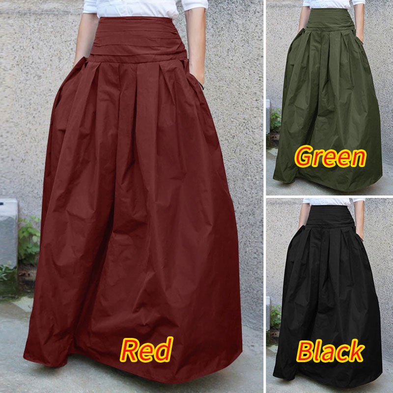 Chân váy chữ A Zanzea màu trơn thời trang thanh lịch cho nữ