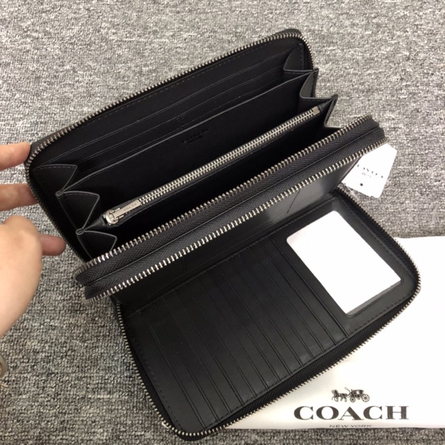 Coach Clutch nam đen trơn