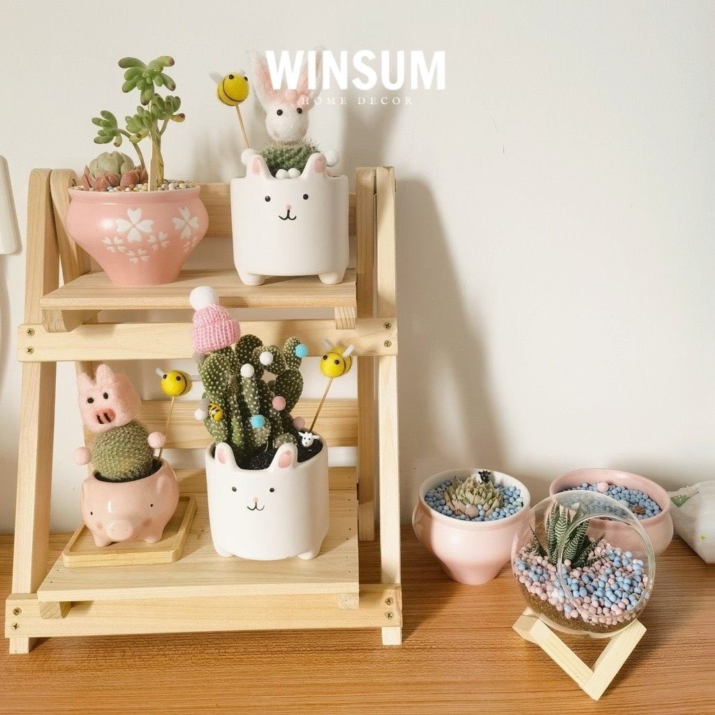 Kệ gỗ đựng chậu hoa, đồ dùng - Winsum.decor