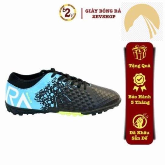 QLy Giày đá bóng thể thao nam chất Mira Lux 20 Đen đế mềm, giày đá banh cỏ nhân tạo cao cấp - 2EVSHOP