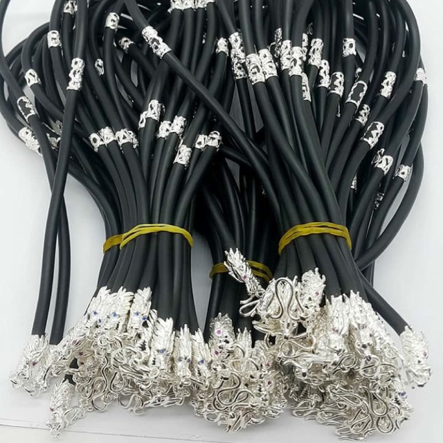 Dây da bọc bạc 4 đốt bạc cho các anh ( có feedback KH)