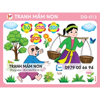 Decal mầm non góc dân gian dg-013 khổ lớn 127x80