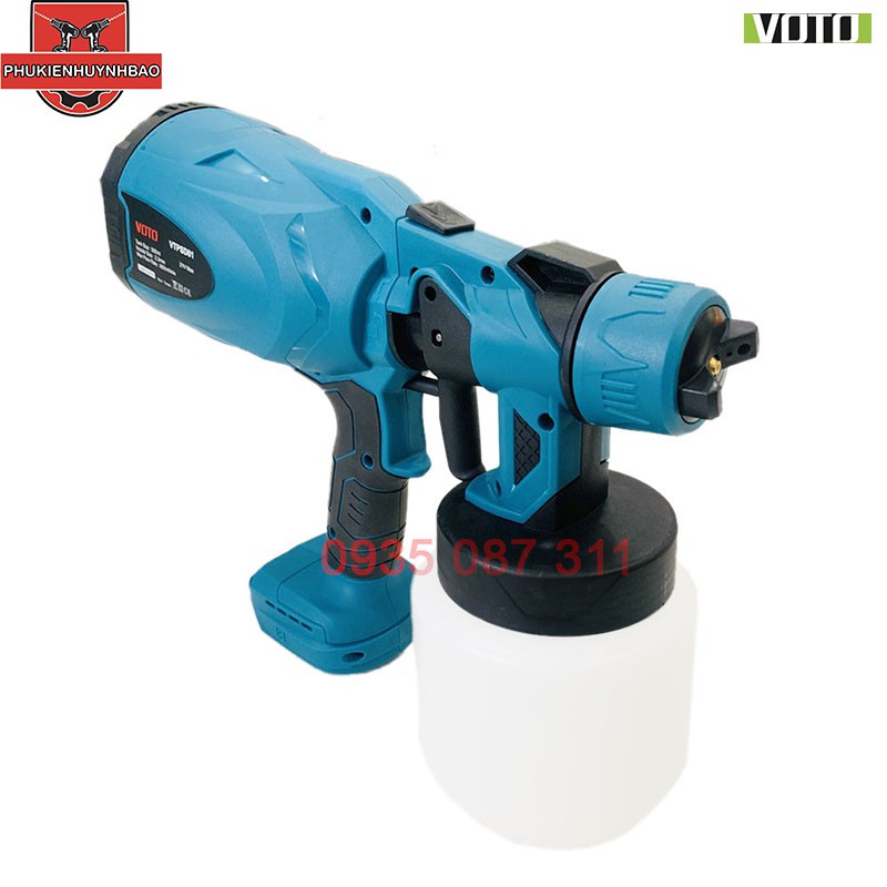 Máy Phun Sơn Dùng Pin 21V VOTO VTPSD01 Chân Pin Phổ Thông