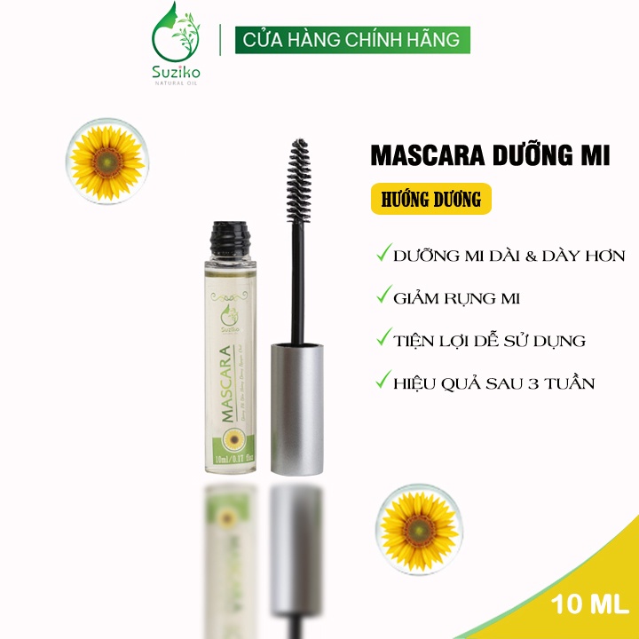 Mascara dưỡng mi SUZIKO dầu Hướng Dương nguyên chất giúp mi chắc khỏe dày và dài tự nhiên 10ml | BigBuy360 - bigbuy360.vn