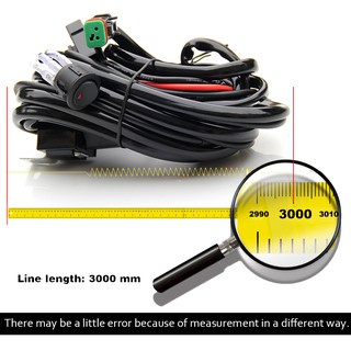 Dây cáp rơ le 3 mét cho đèn LED UAZ ATV off road 4x4 22 32 42 50 52 Inch