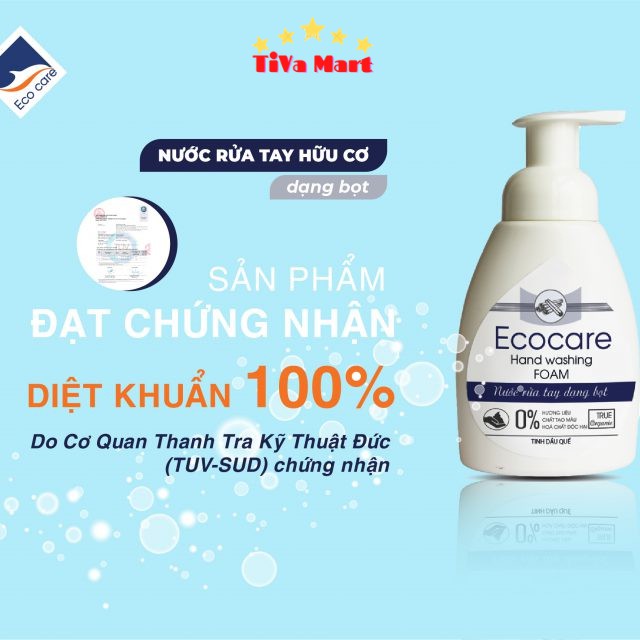 [Chính Hãng] Nước Rửa Tay Hữu Cơ Bồ Hòn Và Tinh Dầu Thiên Nhiên An Toàn Cho Da Nhạy Cảm ECOCARE _TiVa Mart | BigBuy360 - bigbuy360.vn