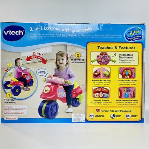 Đồ Chơi Trẻ Em Vtech - 80-181750 2 in 1 Motorbike - Xe Chòi Chân 2in1 (Hồng)