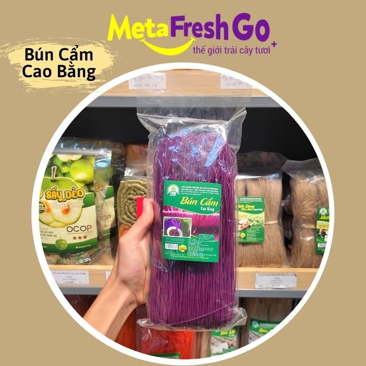 Bún Cẩm Cao Bằng 300 gam Loại 1 - Đặc sản Vùng Cao Tự Nhiên, Ít Calo, Hỗ Trợ Giảm Cân | Meta FreshGo