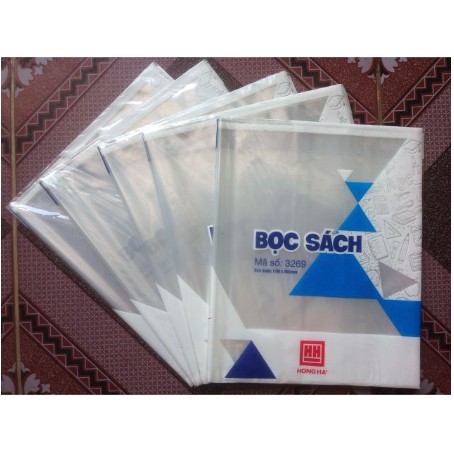 Bọc sách cấp 2, 3 Hồng Hà 3269 (190×265mm)