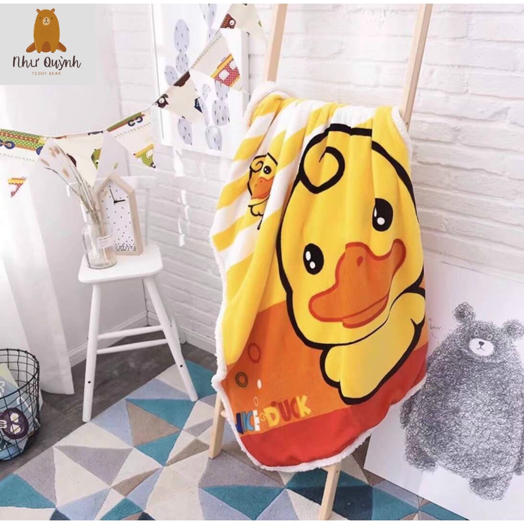 Chăn lông cừu trẻ em mềm mịn, chăn cho bé size 95x135cm, 700g