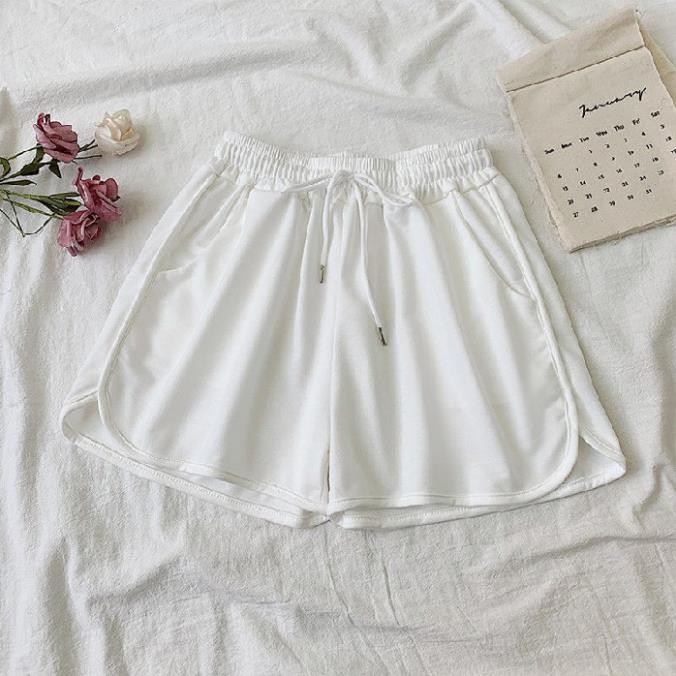 Quần Đùi Thể Thao Nữ 🌸Short Thun Ngắn Dáng Rộng Cạp Chun, Sooc Mặc Nhà Phong Cách Hàn Quốc | BigBuy360 - bigbuy360.vn