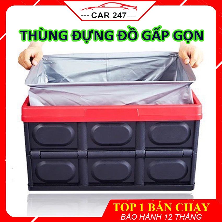 Thùng Đựng Ô Tô - Hộp Đựng Đồ Cốp Sau Ô Tô Có Thể Gấp Gọn Dung Tích 56 Lít và 30L