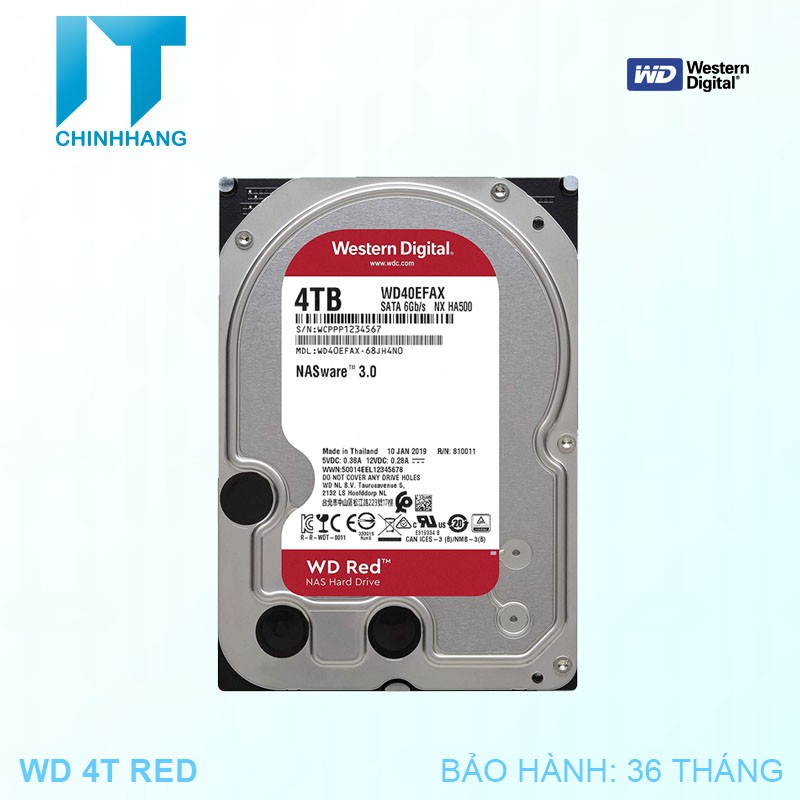 Ổ Cứng Gắn Trong HDD WD 4Tb SATA3 (RED) - Hàng Chính Hãng | BigBuy360 - bigbuy360.vn