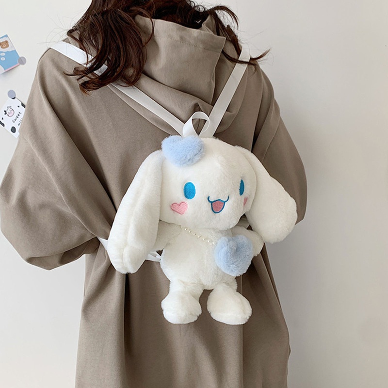 Ba Lô Lông Nhung Họa Tiết Hoạt Hình 3D