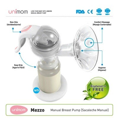 Máy hút sữa bằng tay Mezzo Unimom có matxa silicone / UM871135