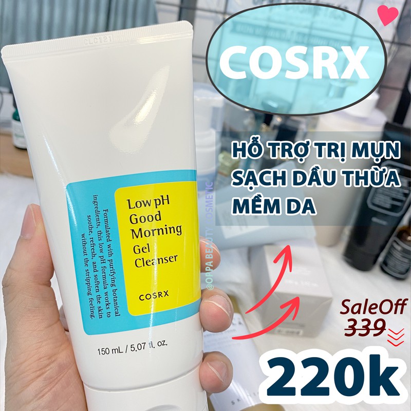 [Chính Hãng] Sữa Rửa Mặt Dạng Gel Cosrx Low pH Good Morning Gel Cleanser 150ml | BigBuy360 - bigbuy360.vn