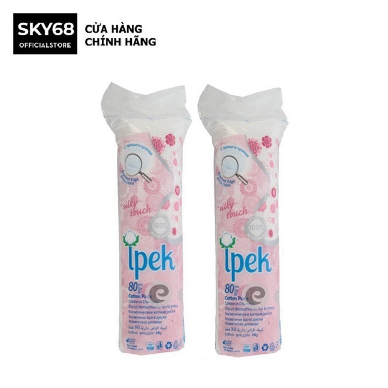 Combo 2 Bông Tẩy Trang Ipek Cotton Pads 80 Miếng x 2