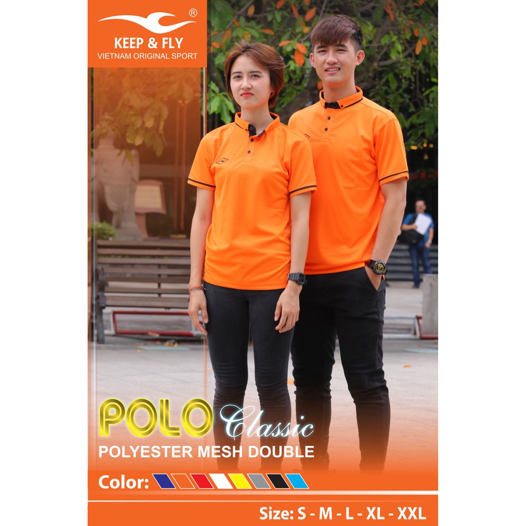 Áo Polo Classic đẹp, áo thun Polo Classic Cam cao cấp thương hiệu Keep & Fly