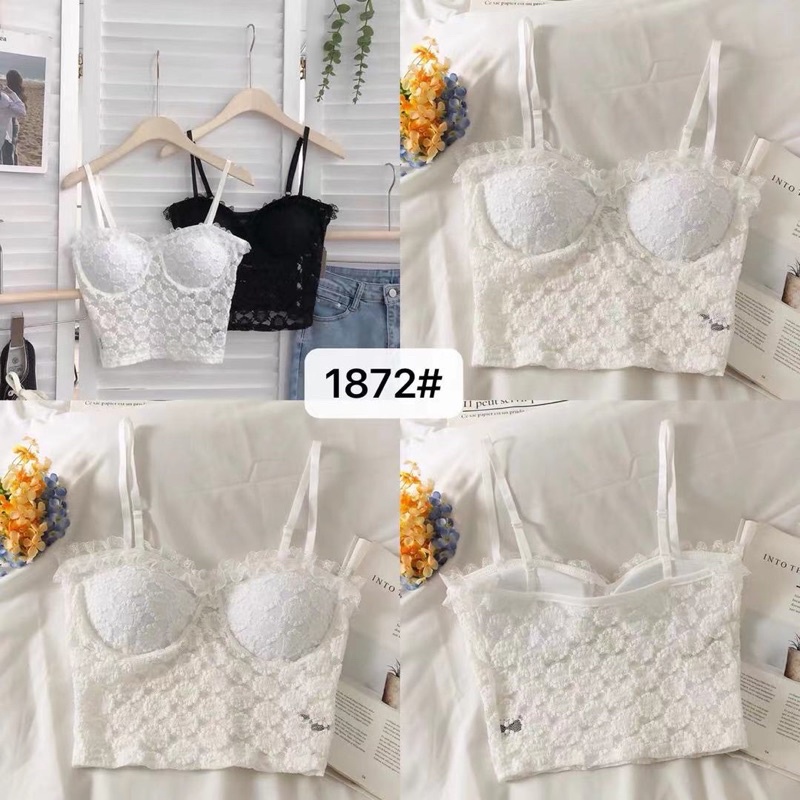 áo 2s 2 dây ren hoa tròn (có mút ngực) (1872#)