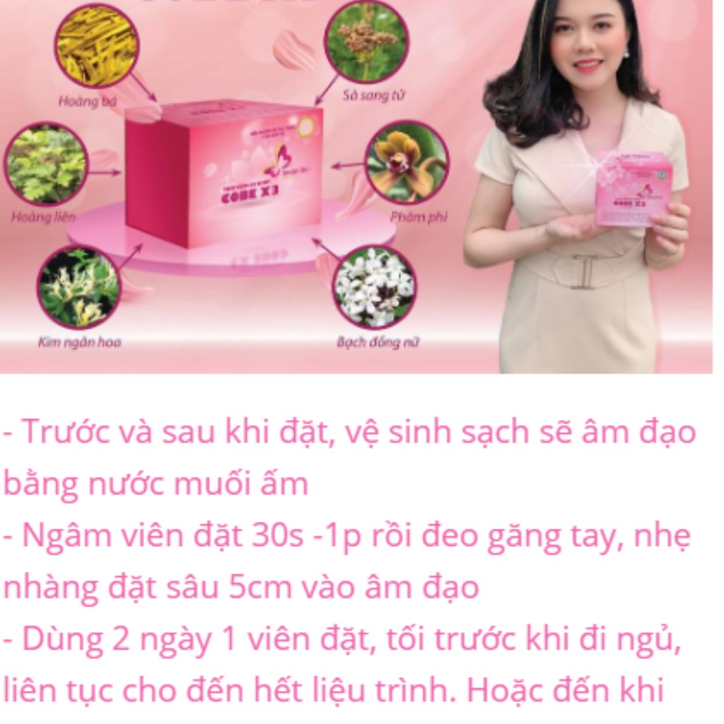 [Viện Nghiên Cứu Y Dược Dân Tộc] - Vệ Sinh Phụ Nữ COBEX3 - Khỏi Hẳn Sau Nửa Liệu Trình