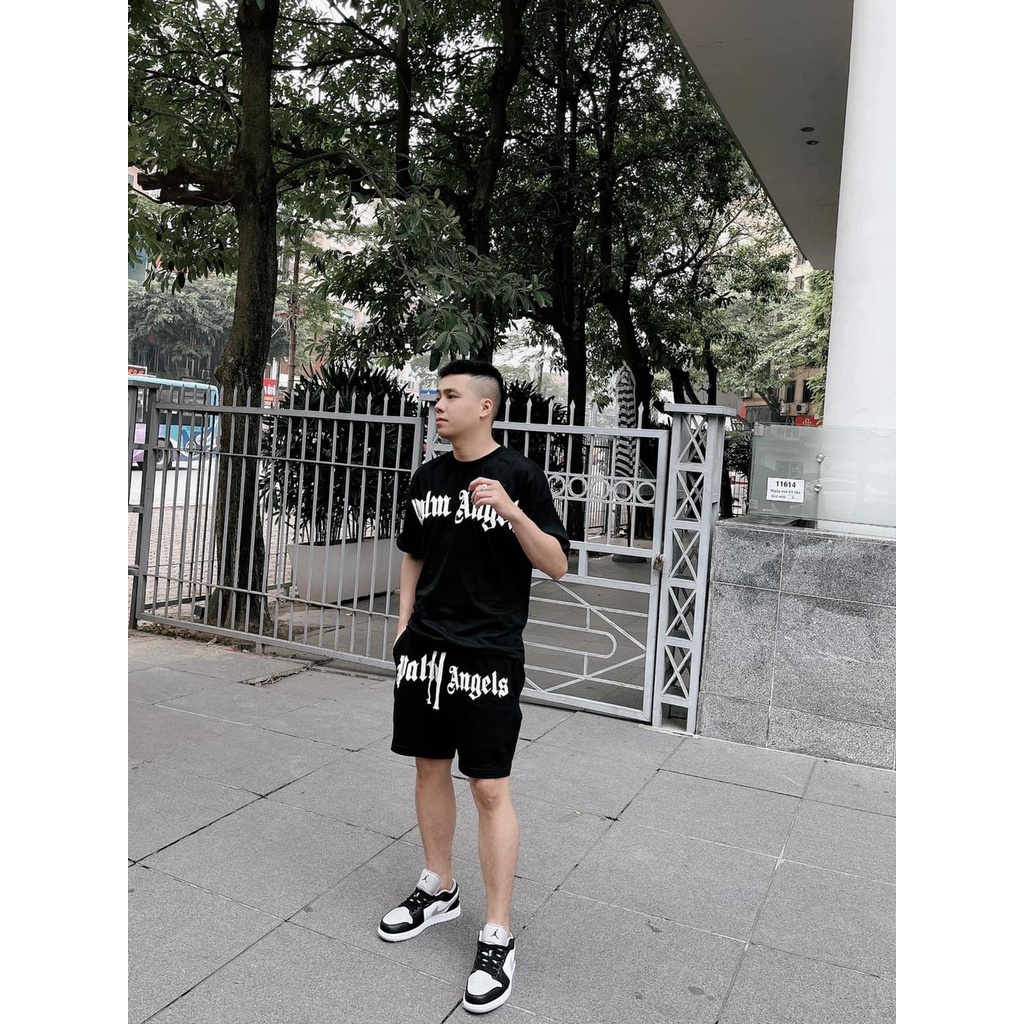 Bộ Thể Thao Nam Mùa Hè Mặc Ở Nhà Chất Thun Co Lạnh 4 Chiều, Phối Màu Đen, Trắng | BigBuy360 - bigbuy360.vn