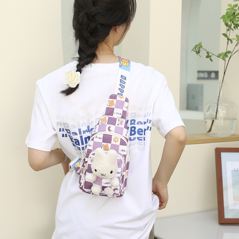 Túi Đeo Chéo Hình Thỏ Hoạt Hình Dễ Thương Cho Nữ
