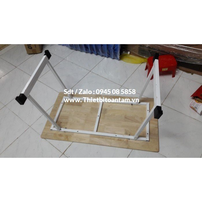Bàn xếp  bằng gỗ cao su gấp gọn, bàn học gấp gọn cho bé