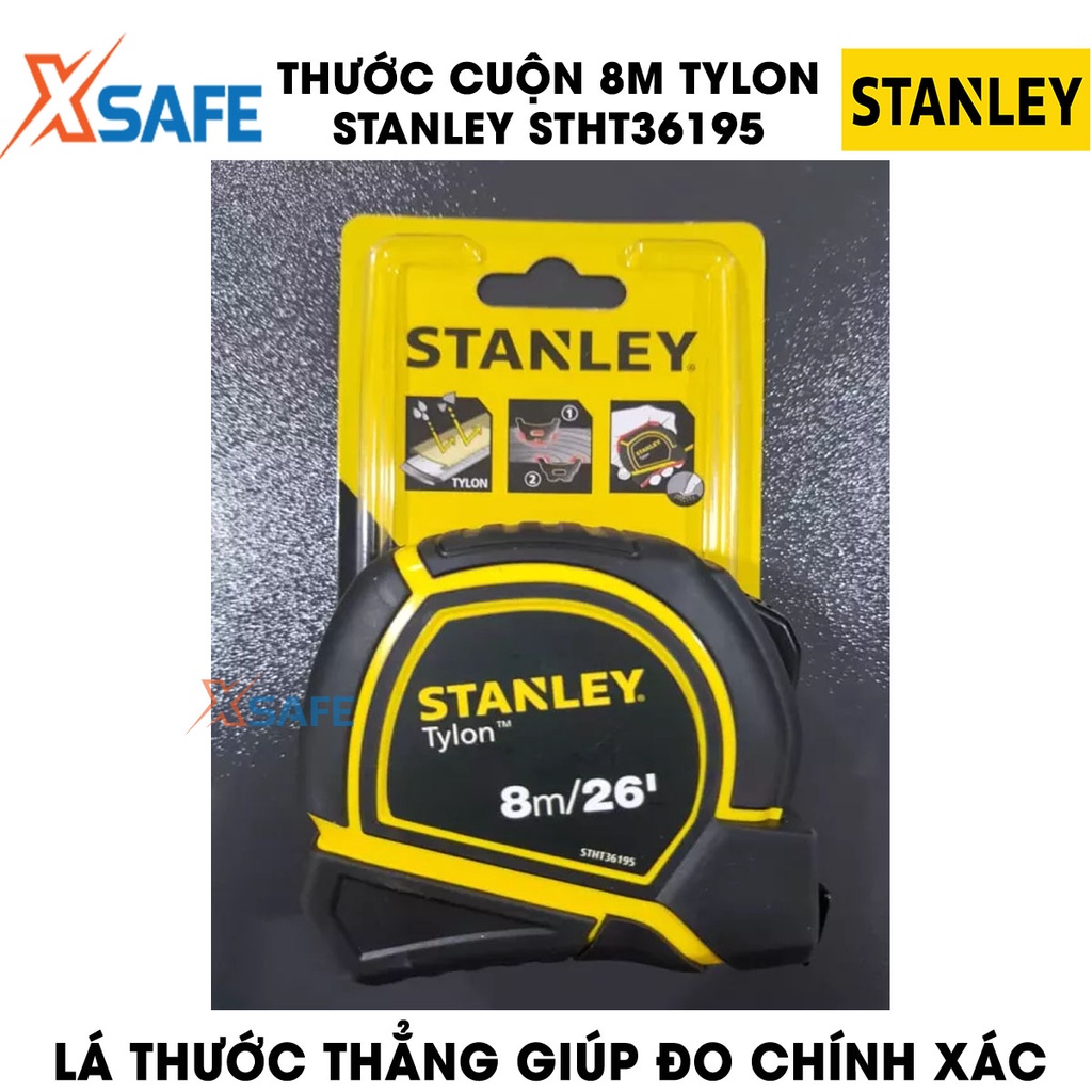 Thước cuộn Tylon STANLEY lưỡi thép dẻo Thước đo vỏ nhựa ABS bọc cao su bền bỉ, dòng thước cuộn thế hệ mới - chính hãng