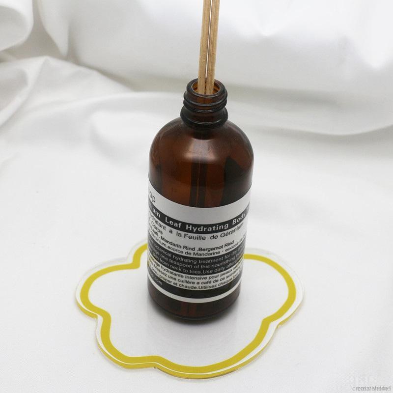 Đế Lót Ly Bằng Acrylic Hình Hoa Đáng Yêu Phong Cách Hàn Quốc