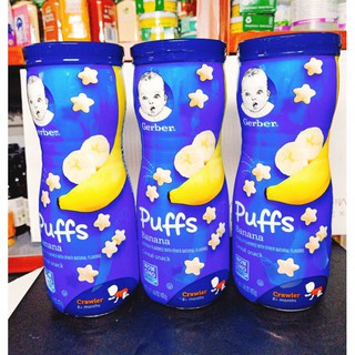(Date 6/2022)Bánh Ăn Dặm Gerber Puffs Vị Chuối Táo