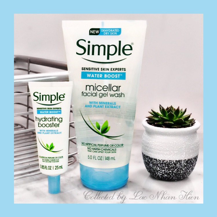Sữa Rửa Mặt Dưỡng Ẩm, Làm Sạch Sâu Simple Water Boost Micellar Facial Gel Wash 150ml (Dành Cho Da Khô, Nhạy Cảm) | BigBuy360 - bigbuy360.vn