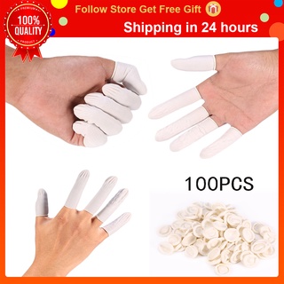 [Forest]100 vỏ bọc ngón tay bằng cao su dùng 1 lần