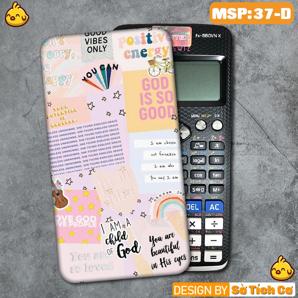 Miếng decal dán máy tính fx-570, fx-580, fx-880, Casio, Vinacal,... Chủ đề Hồng Pink MSP: 37