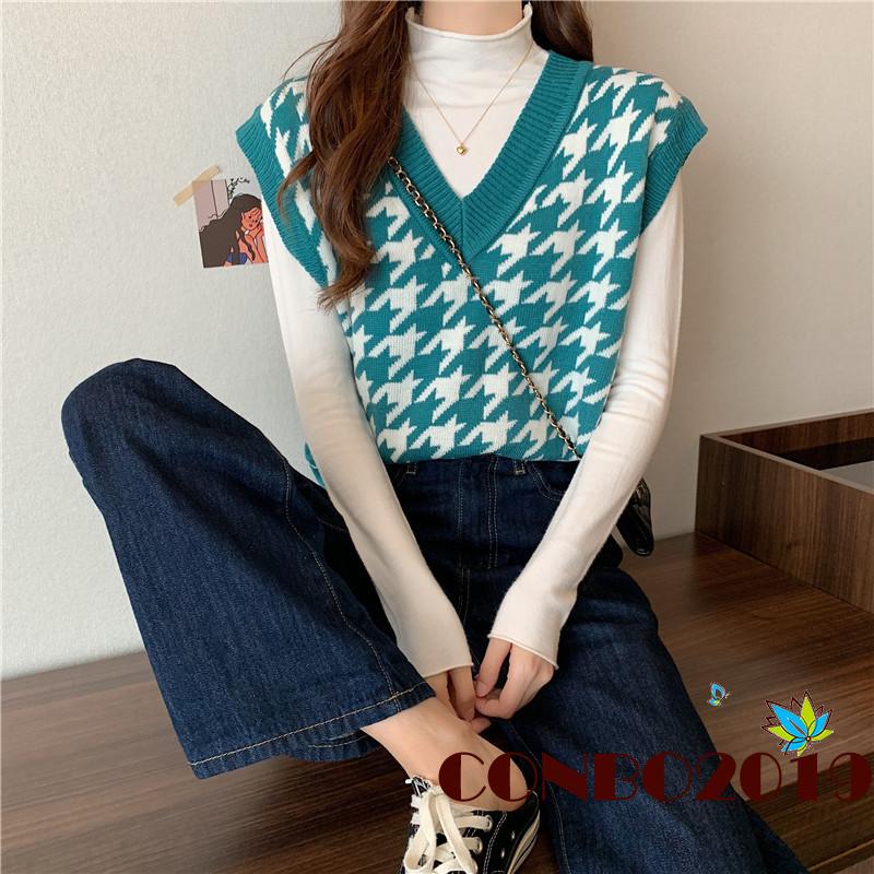 Áo Nữ Không Tay Cổ Chữ V Họa Tiết Hình Học Thời Trang | BigBuy360 - bigbuy360.vn