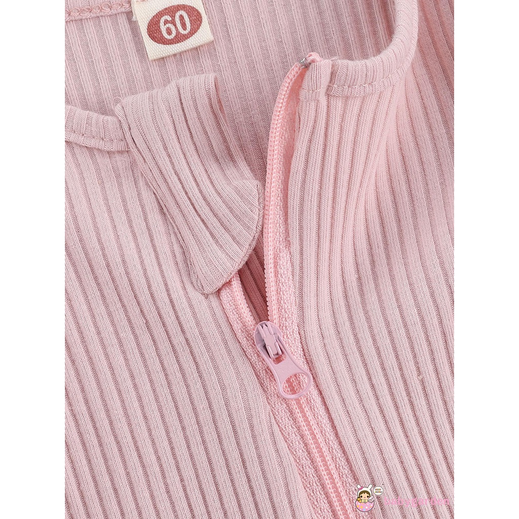 Jumpsuit Tay Dài Hoạ Tiết Kẻ Sọc Cho Bé 0-6 Tháng Tuổi