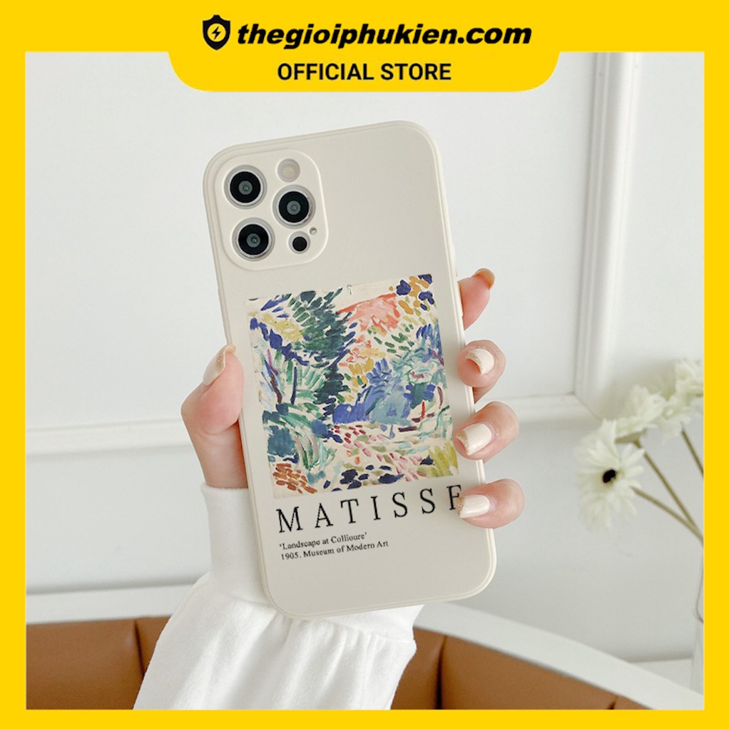 Ốp lưng iphone cạnh vuông Tranh Matisse. dành cho iphone 6 đến 14promax - E152