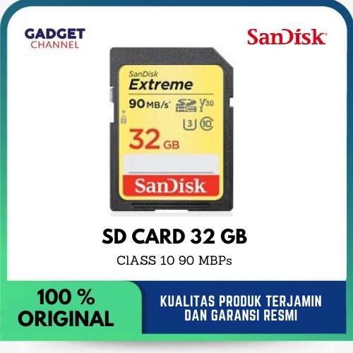 Thẻ Nhớ Sandisk Sdhc Extreme 32gb Class 10 U3 / Uhs-i 90mb / S | BigBuy360 - bigbuy360.vn