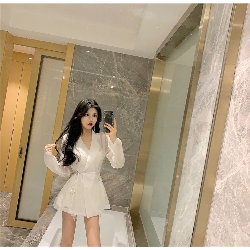 ÁO VEST VOAN KÈM ĐAI THANH LỊCH