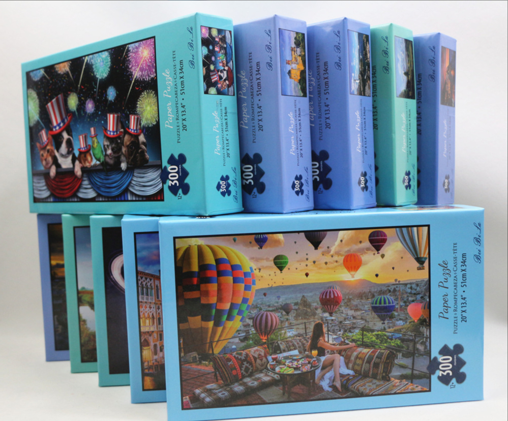 300 Miếng Giấy Xếp Hình Người Lớn Xếp Hình Phong Cảnh Ghép Hình Động Vật Xếp Hình Lạ Mắt Đồ Chơi Xếp Hình