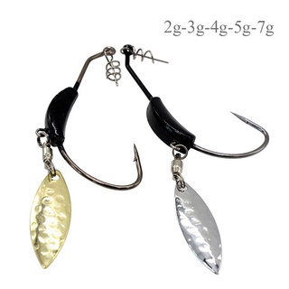 🐋 Lưỡi câu lure - lưỡi câu móc mồi mềm, mồi thật câu lure có thìa xoay 🐋