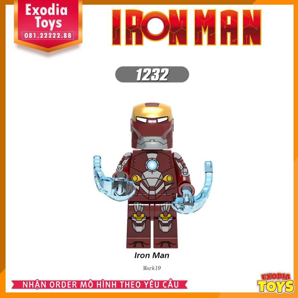 Xếp hình Minifigure Marvel các bộ giáp của siêu anh hùng Người Sắt Iron Man - Đồ Chơi Lắp Ghép Sáng Tạo - XINH X0254