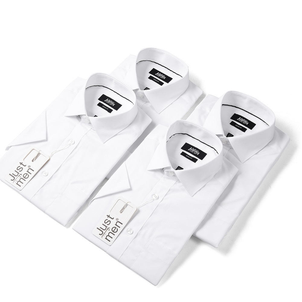 Áo SơMi Trắng Tay Ngắn JustMen SS22