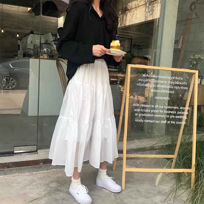 (VNXK RẺ) CHÂN VÁY ULLZANG BA TẦNG💕CHÂN VÁY VON LỤA HOT HIT | BigBuy360 - bigbuy360.vn