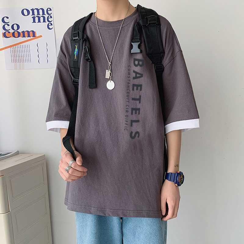 Áo thun tay lỡ form rộng - phông nam nữ cotton oversize - T shirt phối tay Baetels - 2N Unisex | BigBuy360 - bigbuy360.vn