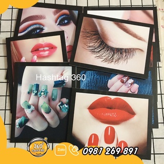 Tranh gía xưởng: bộ 11 tranh spa, nail, mi. miễn phí thiết kế, tặng kèm băng dính