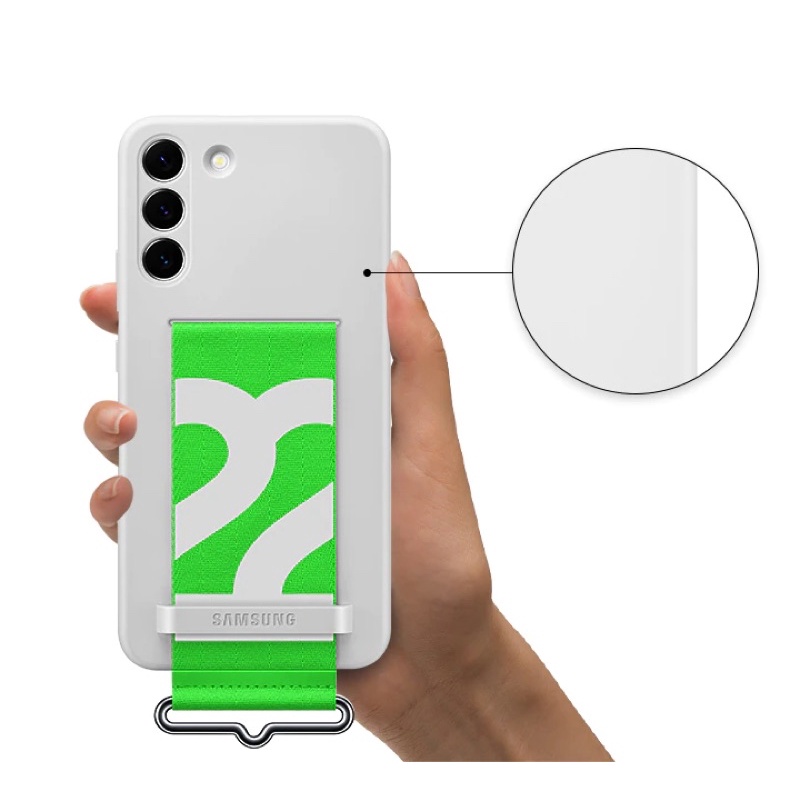 Chính hãng-Ốp lưng Silicone Cover With Strap cho điện thoại Samsung Galaxy S22+/ S22 Plus