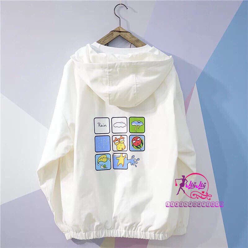 Áo khoác dù nữ nón d.a sọc tay hàng đẹp - M035 + M035