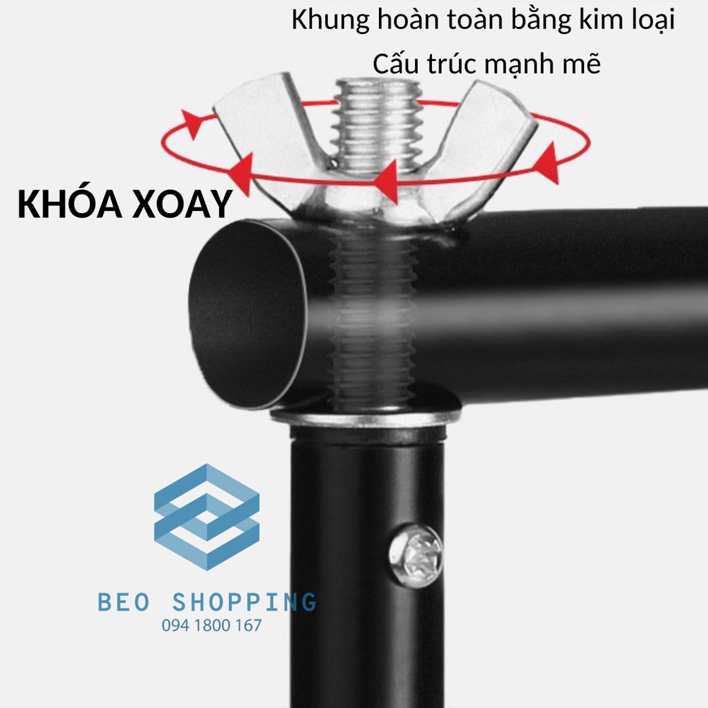 Khung giá treo phông nền di động chữ U 2x2 m, 2x3m [Tặng 3 kẹp] chụp ảnh quay video lookbook, ảnh cưới, livestream