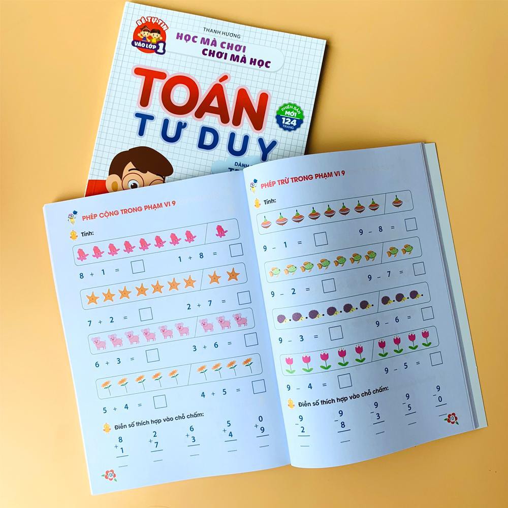 Sách - Toán Tư Duy Phiên Bản Mới 124 Trang - Dành Cho Trẻ 4-6 Tuổi